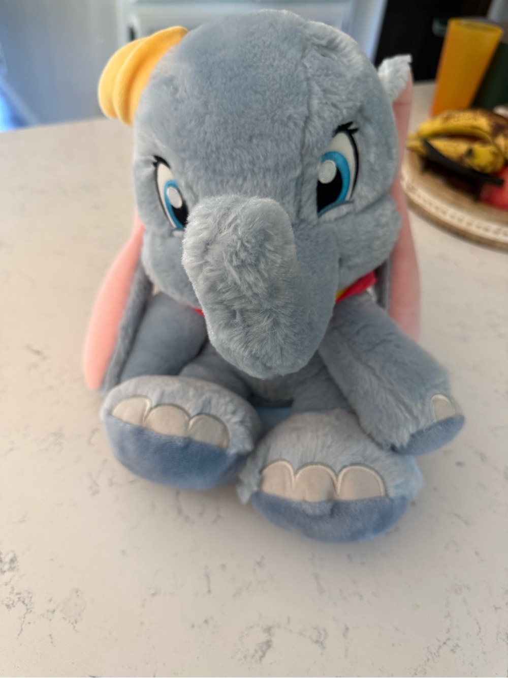 Disney Store Big Feet Dumbo Gray Sitting Elephant Plush Stuffed Animal Toy